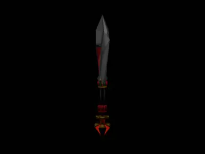 kunai Low-poly 3D model 4