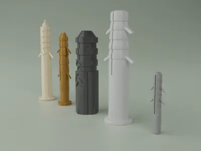 Plastic Plug Pack 3D model