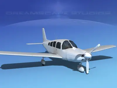 Piper Cherokee Six 300 Bare Metal 3D model