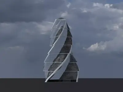 Skyscraper twisted 3D model purchase