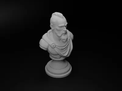 Finnish Warrior Bust Chess 3D print model get