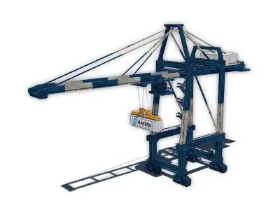 Port Container Crane Low-poly 3D model buy