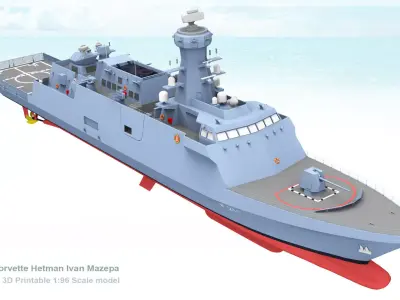 Ukrainian corvette Hetman Ivan Mazepa 3D print model