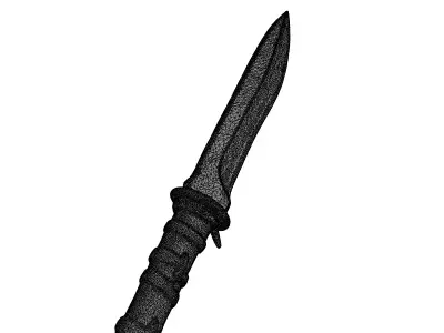 Tactical Percival Dagger PBR Model Low-poly 3D model