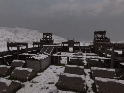 Medieval Castle 3D model 16