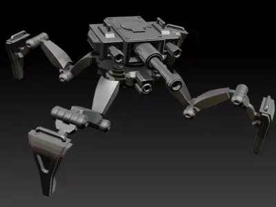Posable Sci-Fi Tank - MK 01 Free 3D print model