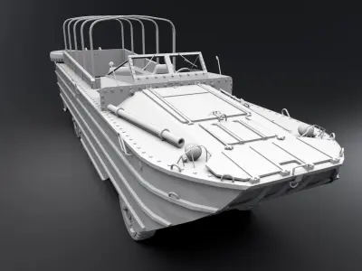 DUKW Articulated Scale model 3D print model