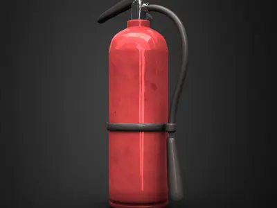 Fire extinguisher model in Lightwave 3D 3D model