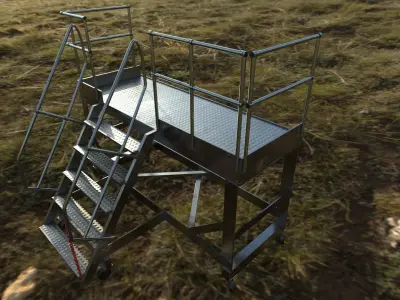 Stool Ladder for truck 3D model