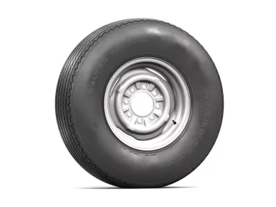 VINTAGE WHEEL AND TIRE 11 3D model