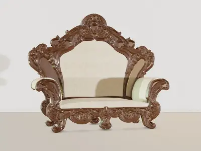 Royal Vintage Furniture collection - Low Poly Realistic Low-poly 3D model