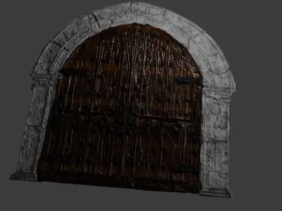 Timeless Passage The Arched Ironclad Door 3D model