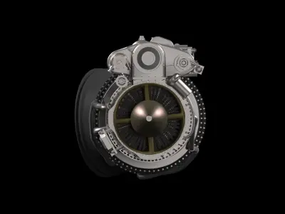 Klimov TV3-117 Model 3D Low-poly 3D model