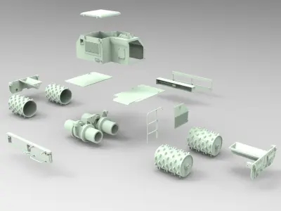 Compactor roller 3D print model