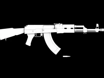 AK-47 rifle 3D model