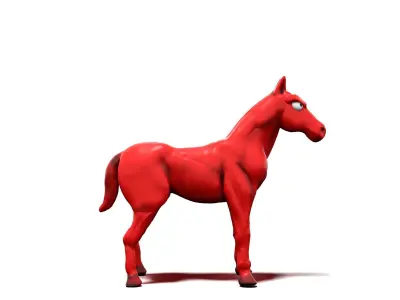 Horse Mad Low-poly 3D model