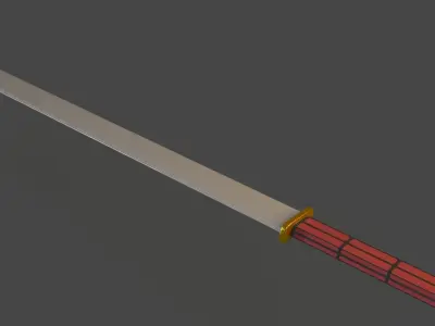 LowPoly Game Model Sword Free 3D model