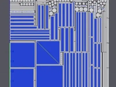 Industrial Side Table Low-poly 3D model