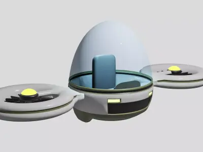 Personal Drone Low-poly 3D model