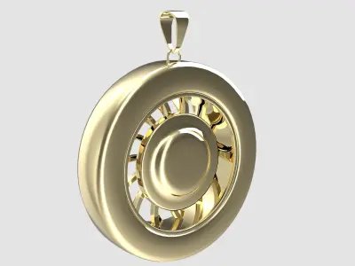 Sports Car Wheel 2 Pendant 3D model