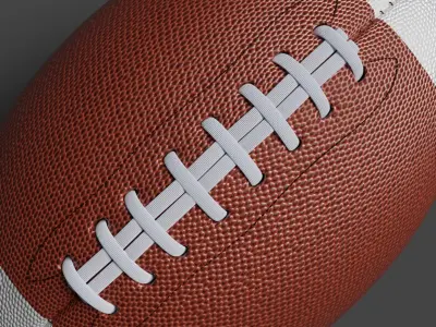 American football Ball 3D model 3