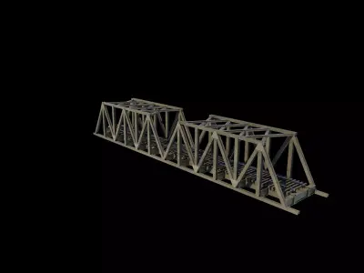 Railway Bridge 3D model 5