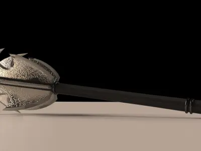 Engraved Mace 3D model