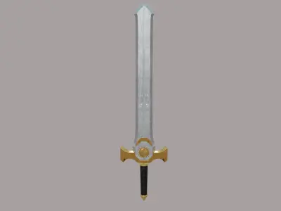 Bastion of the Zenithgold Heroic Paladin Armor and Weapon Set 3D model