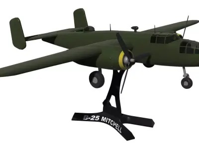 B-25 Mitchell 3D print model