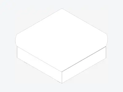 Seat - Ottoman - Simplicity - Comfort Low-poly 3D model