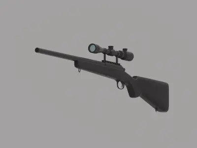 Sniper Rifle 3D model 17