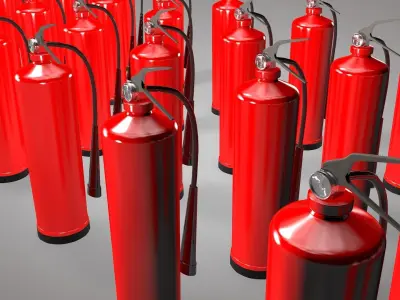 Fire Extinguisher Cylinder 3d Modeling Low-poly 3D model