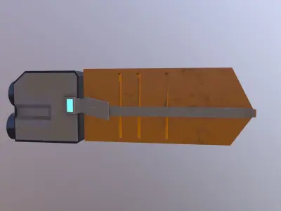 Security SpaceShip Low-poly 3D model