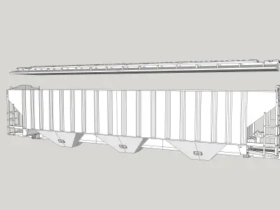PS-4750 Covered Hopper HO and O 3D print model