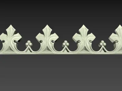 Gothic seamless ornament 04 3D print model
