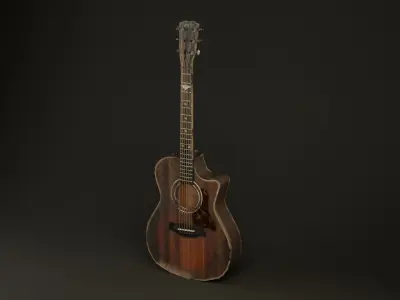 Guitar The Last Of Us Type Ellie Low-poly 3D model