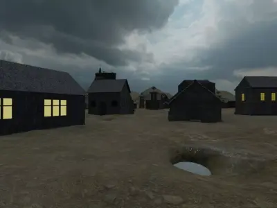 Dark Mountain Village 3D model