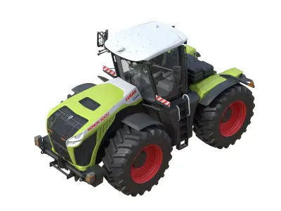 Claas Xerion 5000 4WD Tractor Low-poly 3D model