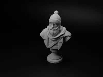 Winter Warrior Bust Chess 3D print model purchase