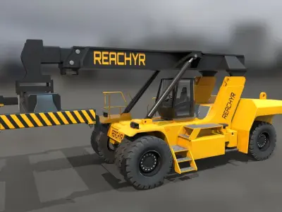 Reach Stacker Low-poly 3D model