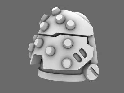 Space Knights V5 Defiance Studded Shoulder Pads Type C 3D print model