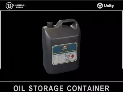 Oil Storage Container Low-poly 3D model