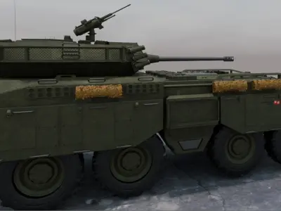 Armoured infantry tank Low-poly 3D model