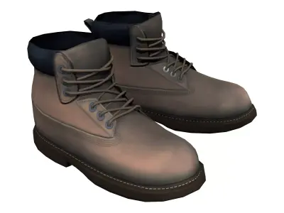 Combat Boots Low-poly 3D model