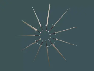 Albion Medieval Swords PBR game ready Low-poly 3D Model Pack