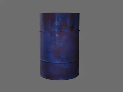 Old Rusty Metal Barrel - Game-Ready - Post-Apocalyptic Prop  PBR Low-poly 3D model