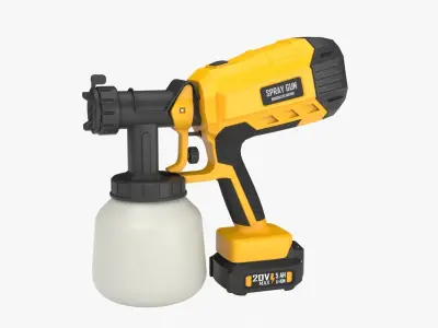 Spray Gun Low-poly 3D model buy