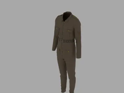 World War II Military Uniform Low-poly 3D model