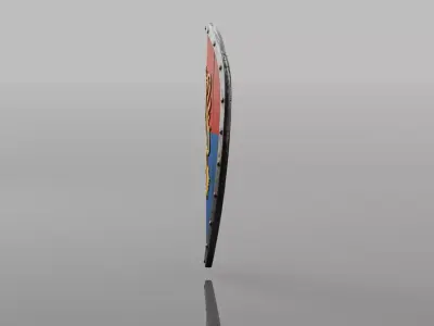 Medieval Kite Shield Free low-poly 3D model