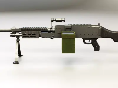 M240 Machine Gun Low-poly 3D model purchase